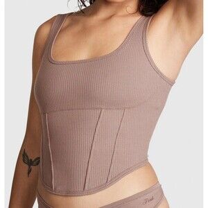 VS PINK Victoria's Secret The Cinched Corset Top VS Bralette Bra Size S
